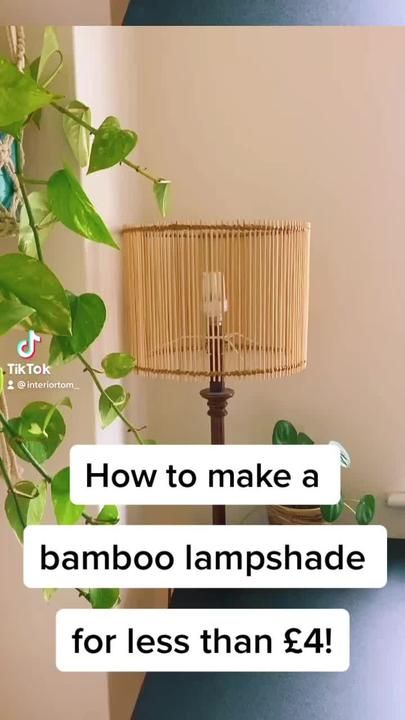 Ikea Rattan Light Hack, Diy Bamboo Pendant Light, Ikea Rattan Lamp Shade, Dyi Boho Lamp, Ikea Lamp Hack, Floor Lamp Makeover, Upcycle Lamp, Boho Apartment Decor, Green Bamboo Lamp