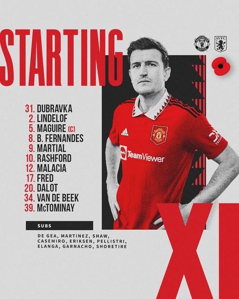 Manchester United on Instagram: "📋 Our first #CarabaoCup line-up of the season! #MUFC #ManUtd" Manchester United Line Up, Football Players Images, Manchester United Football Club, Manchester United Football, Football Design, Professional Football, Aston Villa, English Premier League, Fa Cup