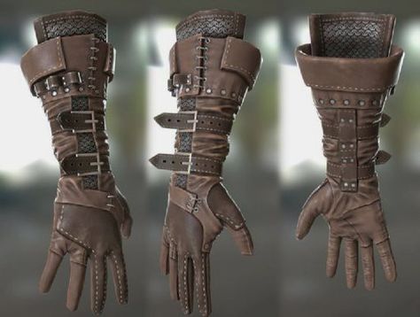 Fantasy Gauntlet, Fantasy Gauntlets, Fantasy Gloves, Armor Fantasy, Leather Gauntlet, Armor Clothing, Leather Armor, Medieval Armor, Medieval Clothing