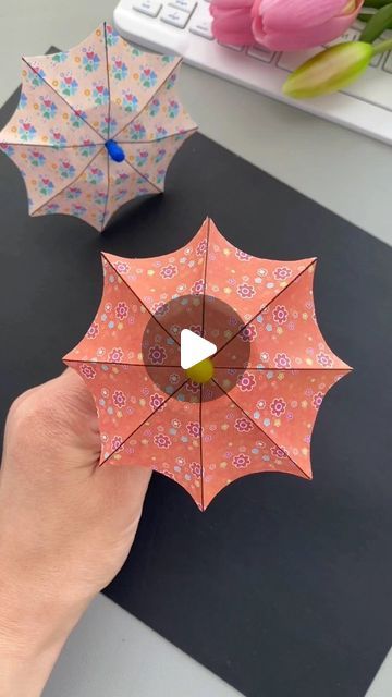 Diy Paper Umbrella How To Make, Craft Ideas For Kids With Paper, Origami Ideas For Kids, Crafting With Paper, How To Make Umbrella With Paper, How To Make Paper Craft, Art And Craft Ideas With Paper, How To Make Paper Things, Paper Crafts Diy Projects Creative