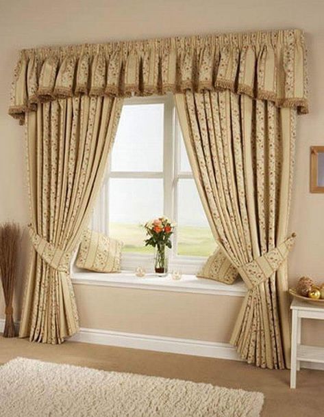 Bedroom Videos, Bathroom Valance, Valance Ideas, Window Curtain Designs, Bay Window Curtains, Diet Detox, Beige Curtains, Living Room Blinds, Bedroom Blinds