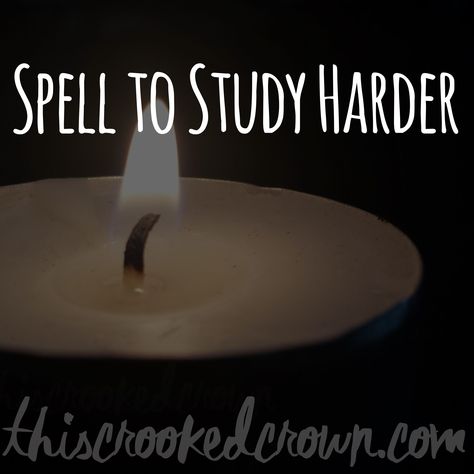 Spell to Study Harder by thiscrookedcrown.com Study Spells Witchcraft, Spell For Good Grades, Truth Spell, Wicca Recipes, Ritual Magic, Exam Success, Study Better, Making A Vision Board, Dream College