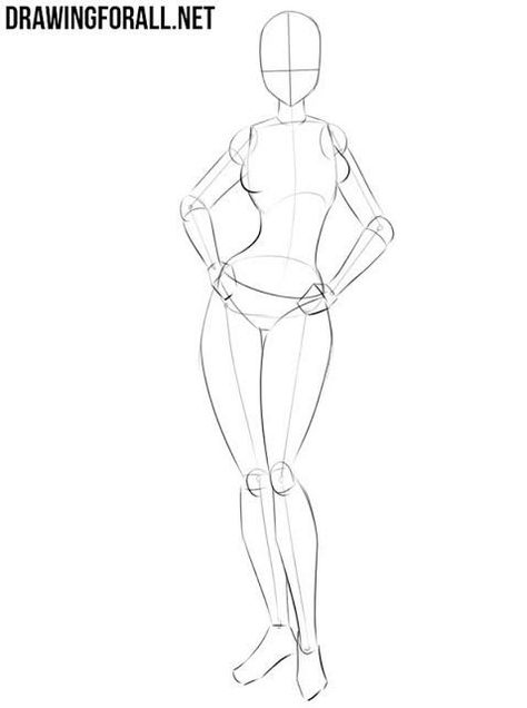 Female Full Body Pose Reference Anime, Female Atamony Drawing, Girl Standing Drawing, Vtuber Design, Drawing Anime Bodies, Drawing Female Body, Body Template, Base Drawing, Tree Drawings Pencil