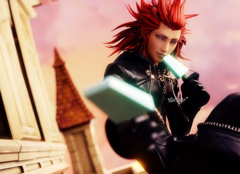 Axel Kingdom Hearts Fanart, Kingdom Hearts Axel, Kingdom Hearts Nobody, Reno Sinclair, Kingdom Hearts Tattoo, Axel Kingdom Hearts, Pictures Of Lightning, Organization Xiii, Kingdom Hearts Characters