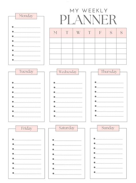 Weekly planner diydigitalplanner #businessplannertemplate #teacherplannerprintable Free Weekly Planner Templates, Lesson Planner Printable, Weekly Planner Design, Weekly Planner Free, Digital Weekly Planner, Week Planner, Planner Setup, Budget Planner Template, Weekly Planners