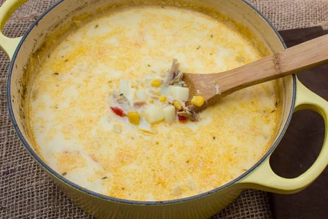 Chicken And Corn Chowder, Smoked Chicken Recipes, Homemade Crab Cakes, Bradley Smoker, Chicken And Corn, Chicken Chowder, Chicken Corn Chowder, Chicken Chunks, Corn Chowder Recipe