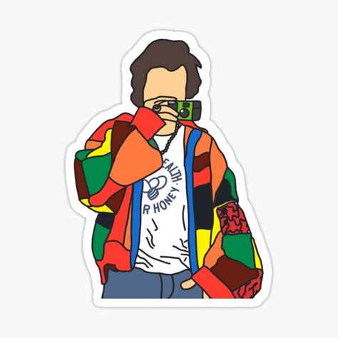 Harry Styles Dibujo, Harry Styles Drawing, Gambar One Direction, Snapchat Stickers, Harry Edward Styles, Celebrity Art, Edward Styles, Cool Stickers, Aesthetic Stickers