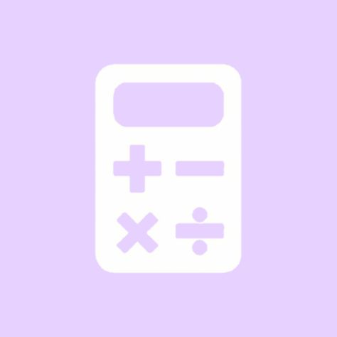 Calculator Widget Icon, Cute Calculator Icon, Dark Purple Calculator Icon, Purple Calculator, Pastel Purple Calculator Icon, App Icon Pastel, App Icon Aesthetic Pink, Pastel Purple Settings Icon, Calculator App Icon