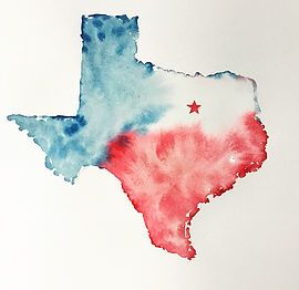 Texas Flag Painting, Texas Painting Ideas On Canvas, Western Watercolor Paintings Easy, Texas Painting Ideas, Texas Tattoo Ideas, Texas Prints, Bold Paintings, Texas Map Art, Texas Artwork