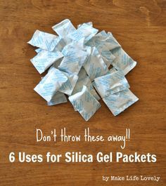 Silica Gel Uses, Silica Packets, Helpful Products, Gel Pack, Upcycled Crafts, It Goes On, Silica Gel, Survival Tips, Cleaning Organizing