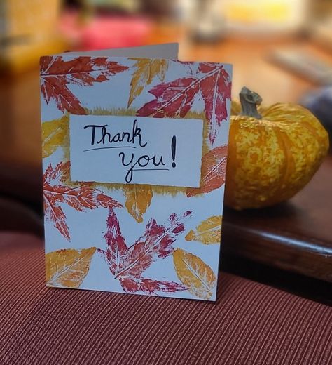 Fall Thank You Cards Diy, Thanksgiving Cards Diy, Teacher Thank You Notes, Thanksgiving Appreciation, Diy Leaf, Teachers Thanksgiving, Thank You Cards From Kids, Diy Leaves, Teachers Diy