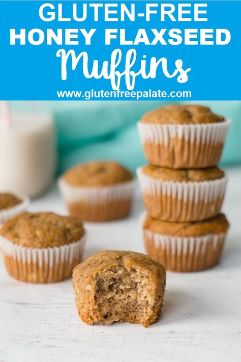 Make from-scratch honey flaxseed muffins in a few simple steps. High in fiber and potassium, these Gluten-Free Honey Flax Seed Muffins are the perfect breakfast to get your day started right. Flaxseed Muffins, Flaxseed Recipes, Easy Gluten Free Meals, Flax Seed Muffins, Gluten Free Fall Recipes, Gf Muffins, Flax Muffins, Healthy Gut Recipes, Oxalate Diet