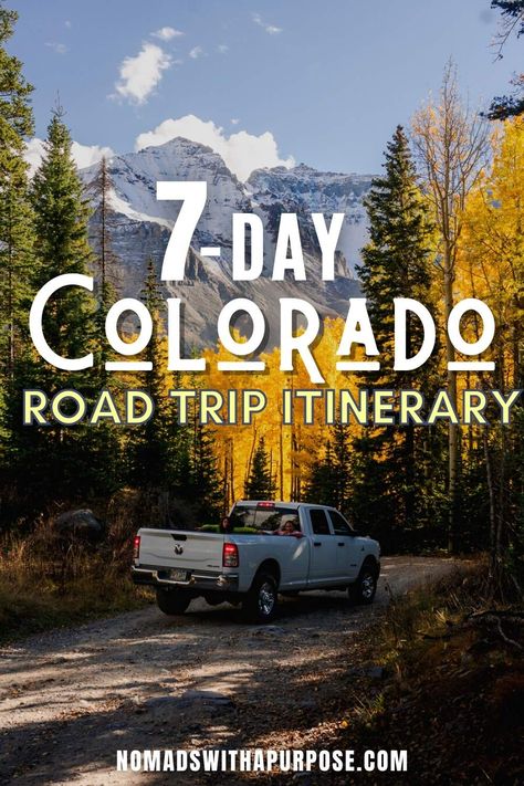 7 Day Colorado Road Trip Itinerary Colorado Road Trip With Kids, Colorado Road Trip Map, Colorado Road Trip Itinerary, Colorado Itinerary, Colorado Scenery, Colorado Road Trip, Colorado Travel Guide, Road Trip To Colorado, Travel Life Hacks