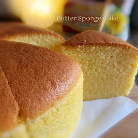 My Mind Patch: Butter Sponge Cake (6" round cake) Butter Sponge Cake, Durian Cake, As The Deer, Cake Pan Sizes, Baked Cheesecake, Cotton Cake, Yoghurt Cake, Sponge Cake Recipes, Salty Cake