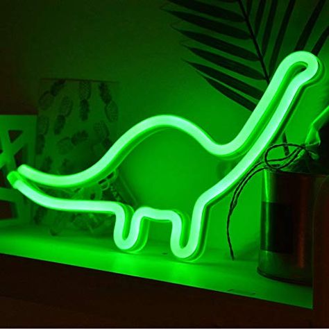 belupai LED Neon Light Signs Room Decor LED Neon Night Lights Battery Powered and USB Operated Indoor Lighting Bedside and Table Lamps for Bedroom Christmas Party Home Decoration (Dinosaur): Amazon.co.uk: Lighting Night Stand Lamp, Decorative Night Lights, Neon Lamp, Plastic Lights, Green Neon, Nightstand Lamp, Viria, White Nightstand, Boys Bedroom Decor