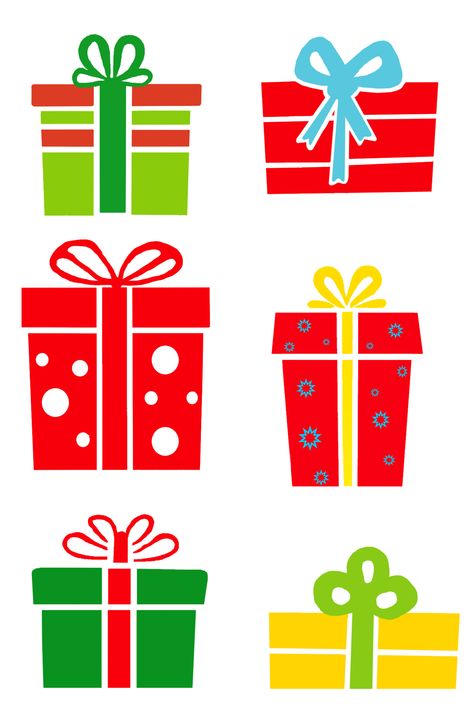 Christmas Presents Clip Art ~ Karen's Whimsy Christmas Present Clipart, Christmas Present Clip Art, Present Clipart, Pictures Of Presents, Cute Christmas Presents, Christmas Wreath Clipart, Christmas Preschool, Old Time Christmas, Yellow Gifts