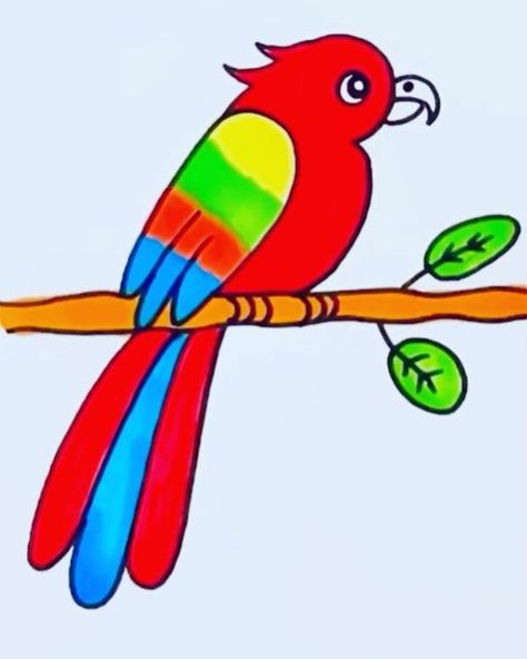 Creative Drawing for kids on Instagram: "Beautiful Macaw Parrot || Easy Bird Drawing For Beginners✨ #reels #draw #drawing #art" Birds Drawing Easy For Kids, Easy Bird Drawing, Bird Drawing For Kids, Easy Bird, Bird Drawing, Macaw Parrot, Preschool Arts And Crafts, Drawing For Beginners