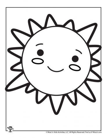 Kawaii Printable Coloring Pages | Woo! Jr. Kids Activities Sunshine Coloring Pages, Sun Coloring Pages, Sun Drawing, Free Kids Coloring Pages, Summer Coloring Pages, Drawing Sheet, Cute Sun, Coloring Page Ideas, Coloring Sheets For Kids