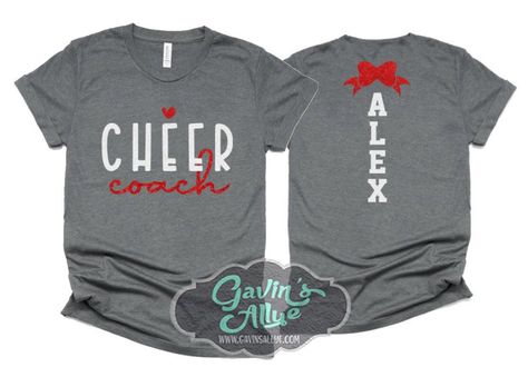 Glitter Cheer Coach Shirt | Cheer Shirt | Cheer Bling | Cheer Spirit Wear | Bella Canvas T-shirt | Short Sleeve Shirt by GavinsAllye on Etsy Cheer Spirit Wear, Cheer Coach Shirts, Cheer Costumes, Coach Shirt, Cheer Spirit, Cheer Shirt, Cheer Tshirts, Cheer Life, Cheer Coach