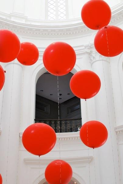 Red Balloons! Stage Set Design, Red Balloon, Wedding Balloons, Stage Set, Bright Red, Childrens Party, Lucky Charm, Grad Parties, Color Blocking