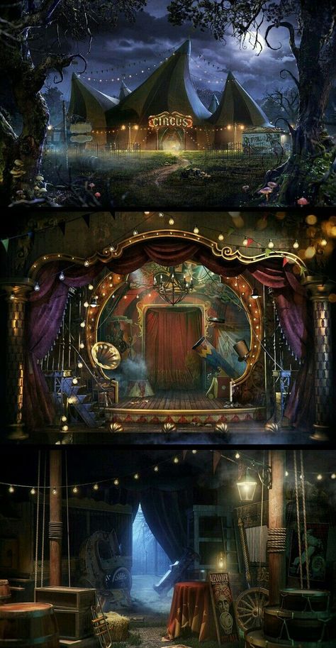 Conception Scénique, Circus Aesthetic, Dark Circus, Set Design Theatre, Night Circus, Circus Art, Theatre Design, Circus Theme, Scene Design