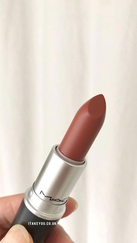 Mac Lipstick Taupe, Over The Taupe Mac Powder Kiss, Cream Cup Mac Lipstick, Mac Over The Taupe Powder Kiss, Makeup Knowledge, Mac Taupe, Mac Satin Taupe, Lipstick Tips, Mac Nails