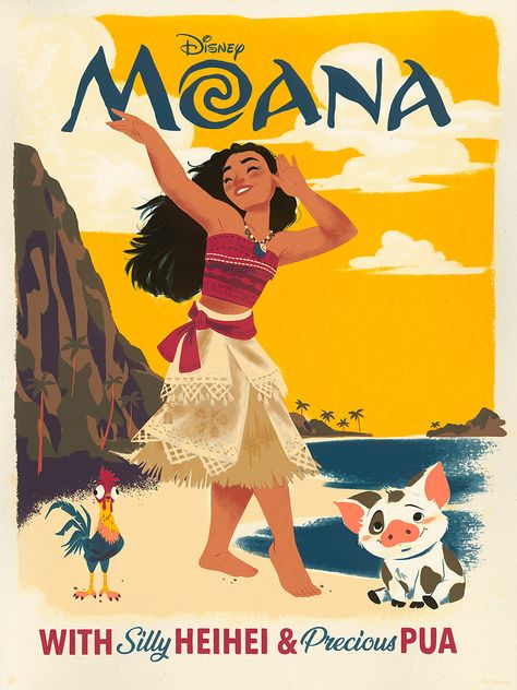 Friends In Hawaii, Moana Poster, Disney Moana Art, Moana Movie, Disney Movie Posters, Disney Collage, Disney Posters, Disney Moana, Art Disney