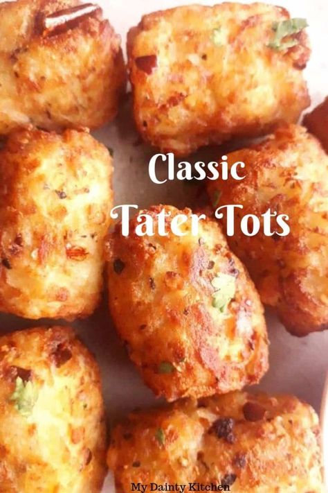 Homemade Tater Tot Recipes, Tatertots Recipes, Potatoe Receipe, Potato Appetizers Easy, Matching Tattoos For Sisters, Tiny Matching Tattoos, Crispy Potato Bites, Potato Appetizer, Tattoos For Sisters