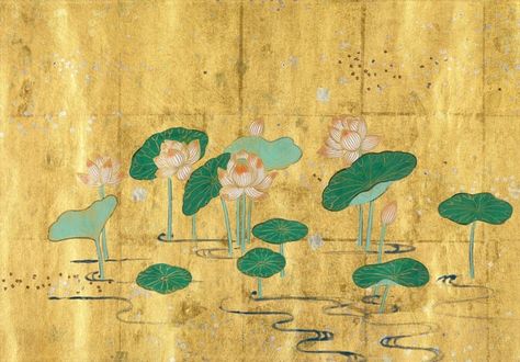 An illustration of the Lotus Sutra. Lotus Sutra, Kamakura Period, Buddhist Scriptures, Medieval Manuscripts, Illustrated Manuscript, Mahayana Buddhism, Japanese History, Buddha Painting, Lotus Flowers