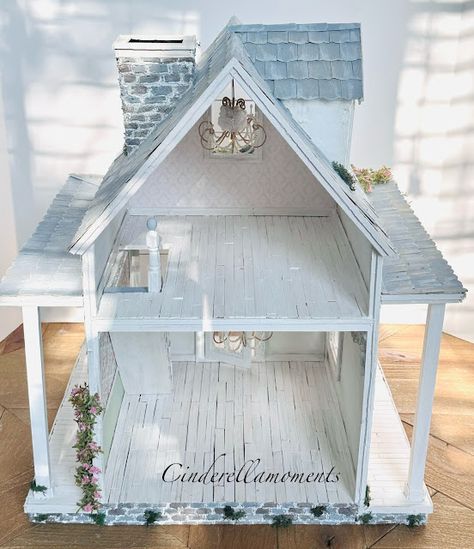 Cinderella Moments: Country Life Custom 1/12 Dollhouse Lisa’s Country Cottage Dollhouse, Country Dollhouse, Cinderella Moments, Room Box, Shabby Chic Style, Country Cottage, Country Life, French Country, Cinderella