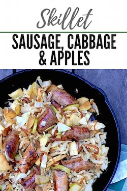 Chicken Apple Sausage And Cabbage, Kielbasa Cabbage And Apples, Sausage Cabbage Apple Skillet, Cabbage Apples And Sausage, Smoked Apple Sausage Recipes, Fall Cabbage Recipes, Sausage And Apples Recipes, Apple Main Dish Recipes, Cabbage And Apples Recipes