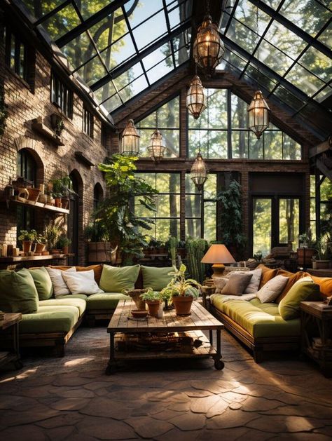 Writing Cottage, Witchy House, Industrial Loft Design, Herbal Health, Sun Rooms, Moody Decor, Industrial Style Decor, Casa Vintage, Dream Cottage