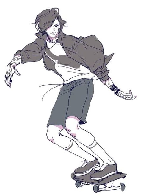 Skater Poses, 캐릭터 드로잉, Poses References, Arte Sketchbook, Character Poses, Skateboard Art, Art Poses, Anime Poses Reference, Sketchbook Art Inspiration