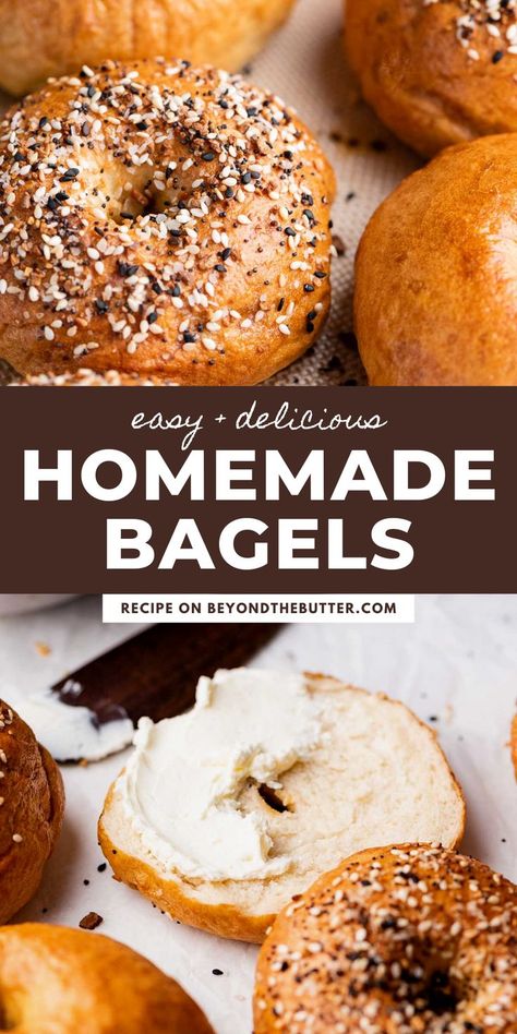 Images of easy homemade bagels from BeyondtheButter.com | © Beyond the Butter® Easy Homemade Bagels, Homemade Everything, Bagel Recipe Easy, Everything Bagels, Bagels Recipe, Plain Bagel, Everything Bagel Seasoning, Bagel Seasoning, Homemade Bagels