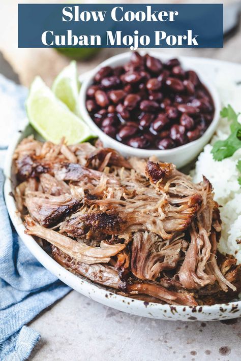 Cuban Mojo Pork, Pork Picnic, Slow Cooker Cuban Pork, Cuban Mojo, Pork Dinners, Mojo Pork, Cuban Pork, Pork Sirloin, Slow Cooker Recipes Pork