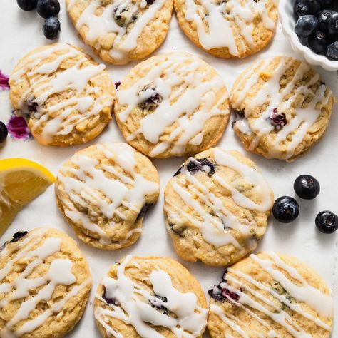 Lemon Blueberry Cookies, Mini Strawberry Cheesecake, Blueberry Cookies, Spring Cookies, Lemon Cookies, Blueberry Recipes, Lemon Blueberry, Air Fryer Recipes, Cooking Time