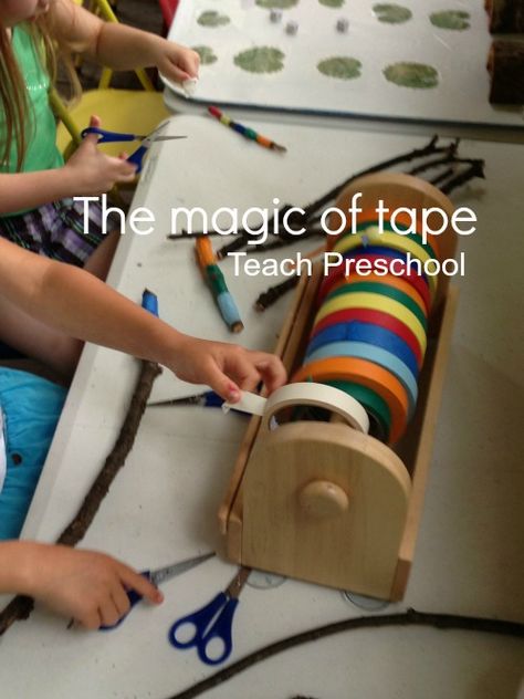 The magic of tape – Teach Preschool Teach Preschool, Colored Tape, Preschool Fine Motor, Classroom Organisation, Preschool Class, Teaching Preschool, Fine Motor Activities, Preschool Classroom, Reggio Emilia