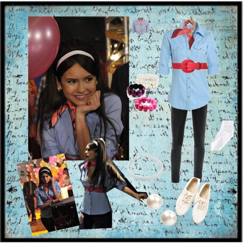 amazing! totally in love with this outfit 1950s Outfit Ideas, Decade Dance, Decades Day Spirit Week, Decades Day Outfits, Decades Day, Decade Day, Elena Gilbert Style, Vampire Diaries Fashion, Vampire Diaries Outfits