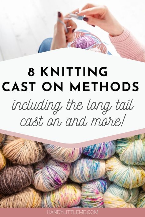 Knitting Cast On Methods, Cable Cast On, Cast On Knitting, Knitting Hacks, Knitting Help, Knitting Stitches Tutorial, Knitting Basics, Knitting Instructions, Sock Knitting Patterns