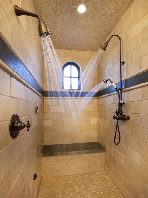 Tuscan Dream Shower! http://www.hgtv.com/designers-portfolio/room/tuscan/bathrooms/4289/index.html#?soc=pinterest Walk In Shower Designs, Dream Shower, Bad Inspiration, Shower Bathroom, Dream Bathrooms, Shower Remodel, Dream Bathroom, Bath Remodel, The Shower