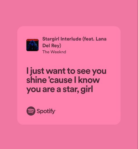 Stargirl Pink Aesthetic, The Weeknd Pink Poster, Stargirl Wallpaper Pink, Pink Song Lyrics Aesthetic, Pink Lyrics Aesthetic, Pink Stargirl Aesthetic, Pink Aesthetic For Widgets, Star Girl Quotes, Stargirl Lyrics