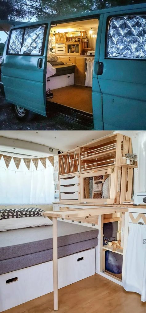 Living In A Minivan, Mini Camper Van Ideas, Tiny Camper Interior, Mini Camper Diy, Van Living Interior, Live In Car, Tiny Van Conversion, Micro Camper Van, Camper Minivan