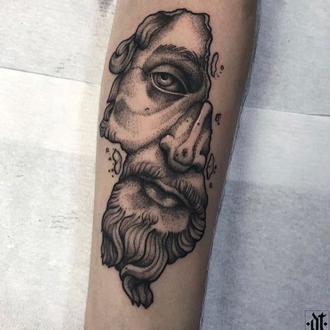 Philosophy Tattoos, Statue Tattoo, Greek Mythology Tattoos, Forearm Tattoo Design, Cool Forearm Tattoos, Forearm Tattoo Women, Mythology Tattoos, Sketch Tattoo Design, Greek Tattoos