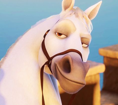 From Tangled (2010) Horse From Rapunzel, Horse From Tangled, Max Tangled, Hurceles Disney, Rapunzel Horse, Tangled Horse, Here Me Out, Rapunzel Maximus, Tangled Characters