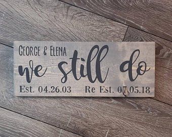 Est. Signs, Renewal Vows, Wedding Anniversary Message, Wedding Vow Renewal Ceremony, Wedding Gift Signs, Vows Wedding, Renewal Ceremony, Airbnb Wedding, Wedding Renewal