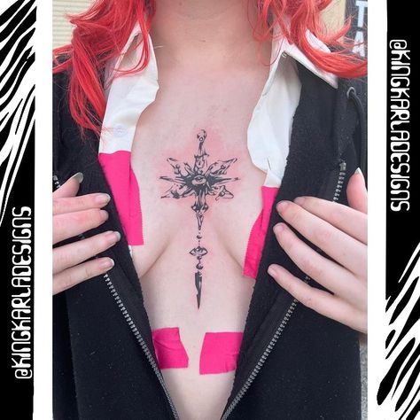 first ever sternum tattoo w my flash! swipe to see whats still available. thank u @mulletwhoree for trusting me I love it! #sternumtattoo #chesttattoo #tattooflashart #australiatattoo #perthtattoo #perthtattooartists #cybersigilism #cybersigilismtattoo #jewellerytattoo #tattooapprenticeship Cybersigilism Tattoo Sternum, Cybersigilism Sternum Tattoo, Star Sternum Tattoo, Tattoo Sternum, Cybersigilism Tattoo, Australia Tattoo, Tattoo Apprenticeship, Tattoo Anime, Sternum Tattoo