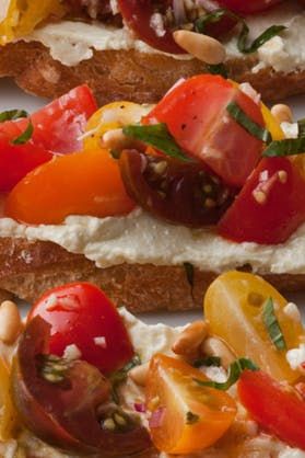 8 Ina Garten Appetizers That Are Total Crowd-Pleasers #purewow #ina garten #recipe #food #appetizer Ina Garden Appetizers, Pick Up Foods For Parties, Chef Appetizers, Appetizers For Party Crowd Pleasers, Tomato Crostini, Best Ina Garten Recipes, Ina Garden, Ina Garten Recipes, Feta Recipes