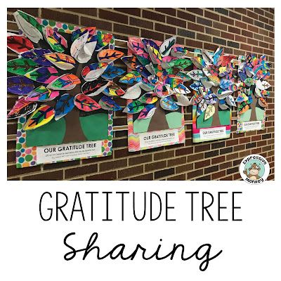 Thanksgiving Elementary, Thankful Projects, Collaborative Art Projects For Kids, Gratitude Crafts, Thanksgiving Art Projects, Teaching Emotions, Gratitude Tree, Printable Leaves, Thanksgiving School