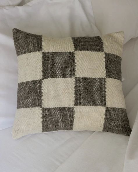 Our latest obsession: this soft, stylish pillow featuring a timeless checker pattern in soothing shades of grey and beige. Perfect for adding a touch of warmth and texture to any space. 🤍 www.crmn.com.mx . . . #HomeDecor #TextureMonday #WoolPillow #Interiors Latest Obsession, Checker Pattern, Wool Pillows, Grey And Beige, Checkered Pattern, Shades Of Grey, Triangles, New Collection, Hand Weaving