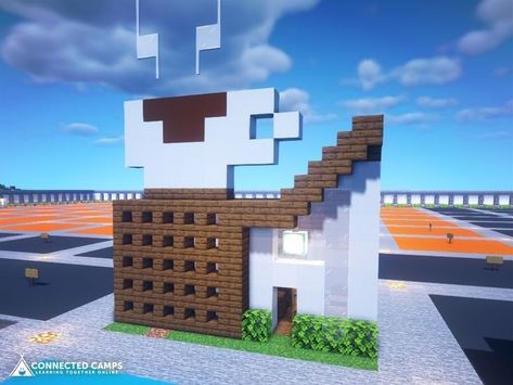 Minecraft Coffee Shop Ideas, Minecraft Coffee Shop, Tiny Coffee Shop, Minecraft Activities, Capas Minecraft, Modern Coffee Shop, Online Architecture, Minecraft Inspo, Minecraft House